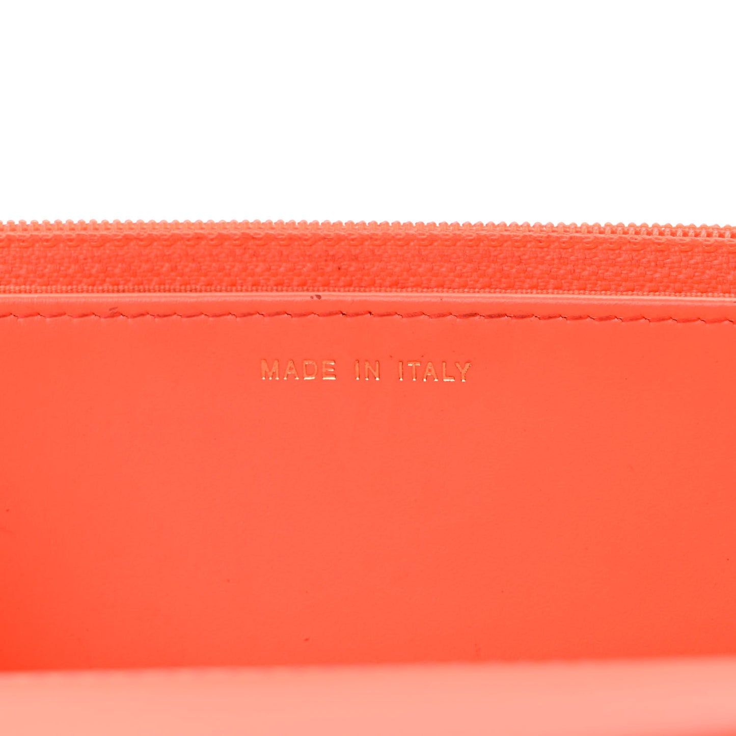 Patent Calfskin Quilted Boy Wallet On Chain WOC Orange