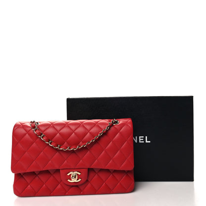 Chanel Lambskin Quilted Medium Double Flap Red 11 of 11