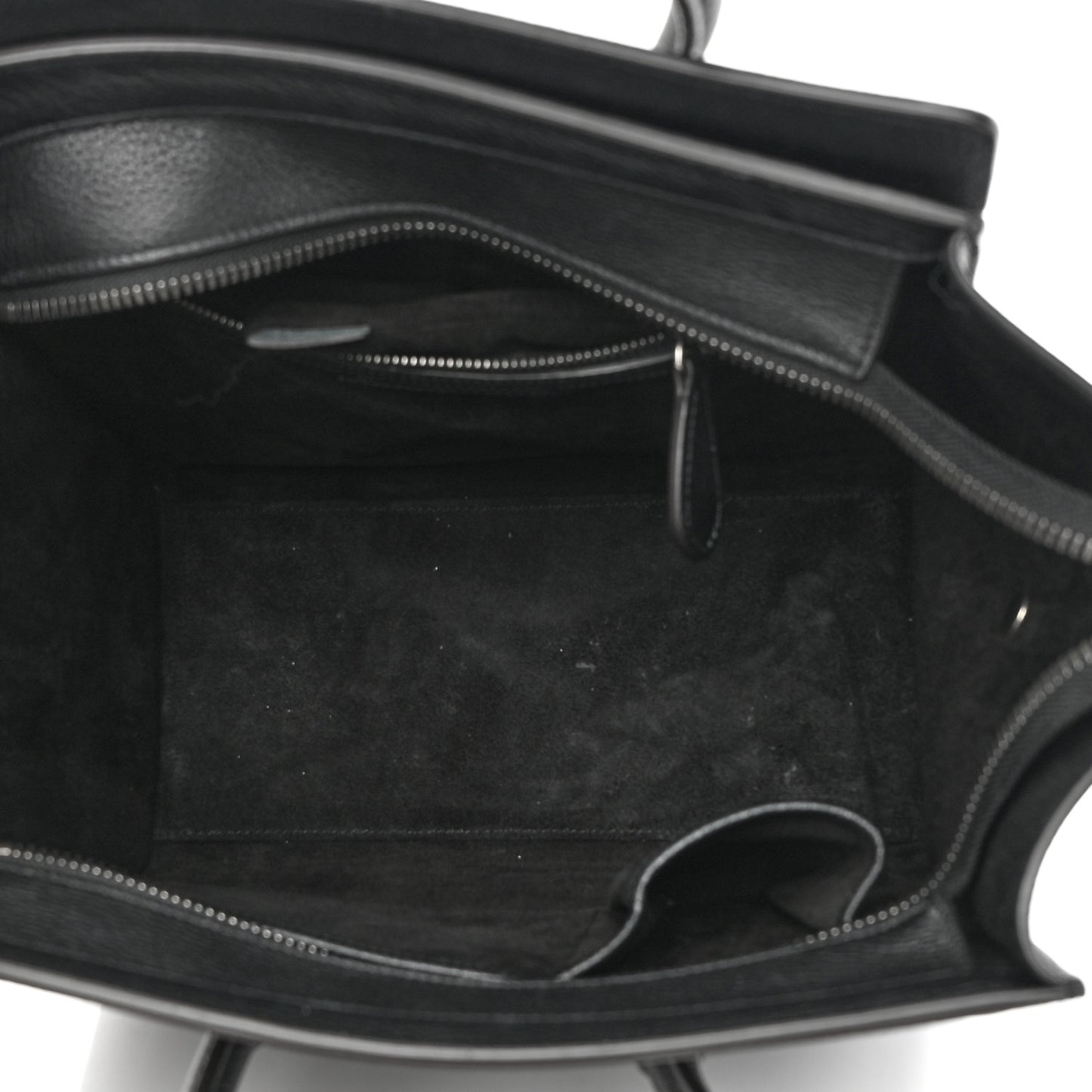 Drummed Calfskin Micro Luggage Black