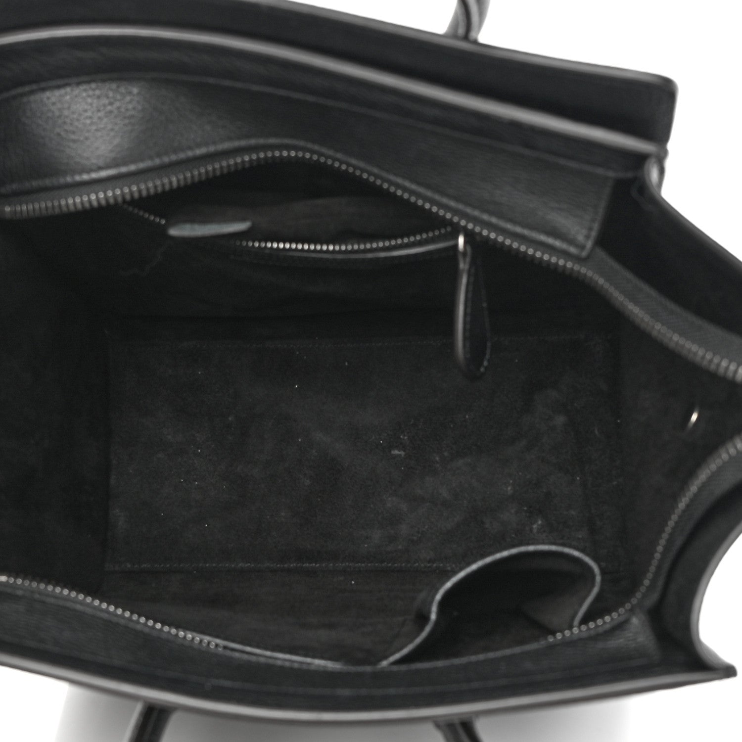 Celine Drummed Calfskin Micro Luggage Black 5 of 14