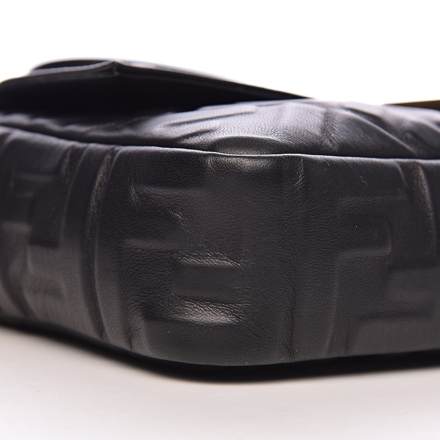 Nappa FF 1974 Embossed Baguette Black