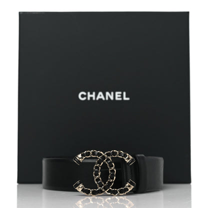 Chanel Lambskin CC Chain Belt 90 36 Black 7 of 7