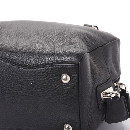 Prada Vitello Daino Embossed Logo Bowler Black 10 of 12