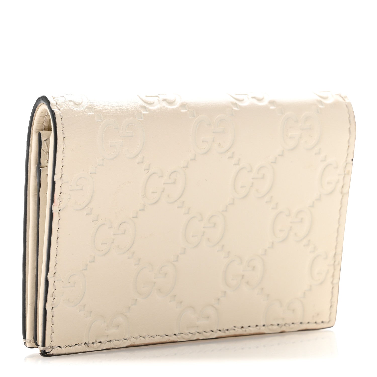 Gucci Guccissima Cherries Card Case Wallet White 3 of 11