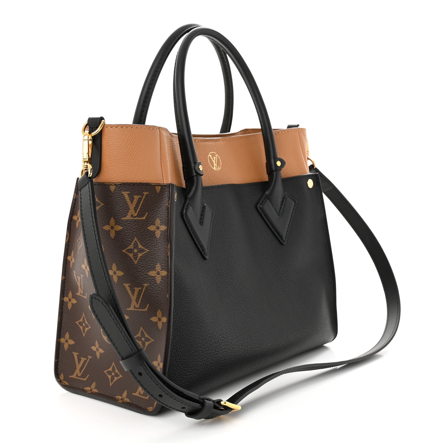 Calfskin Monogram On My Side Black