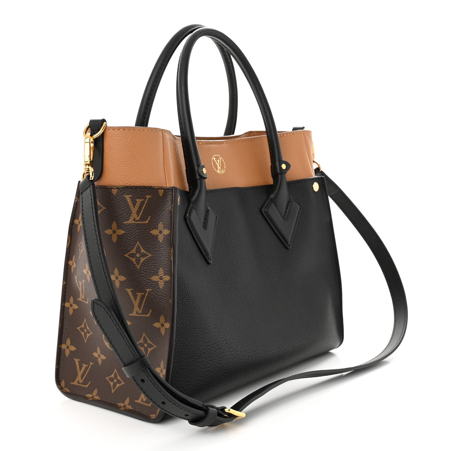 Louis Vuitton Calfskin Monogram On My Side Black 3 of 10