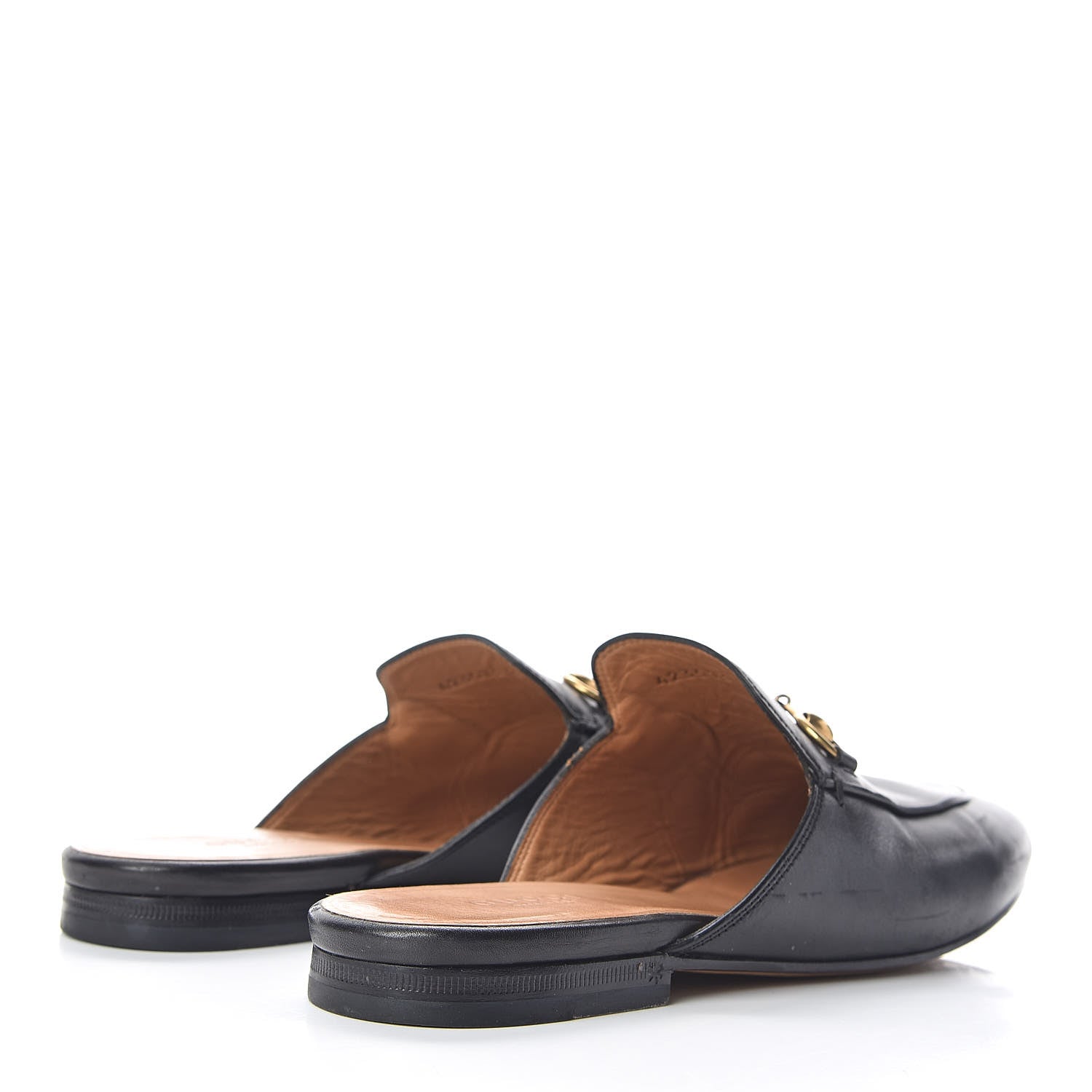 Gucci Calfskin Womens Princetown Slippers 37.5 Black 4 of 13