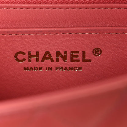 Chanel Iridescent Lambskin Quilted Mini Rectangular Flap Pink 6 of 10