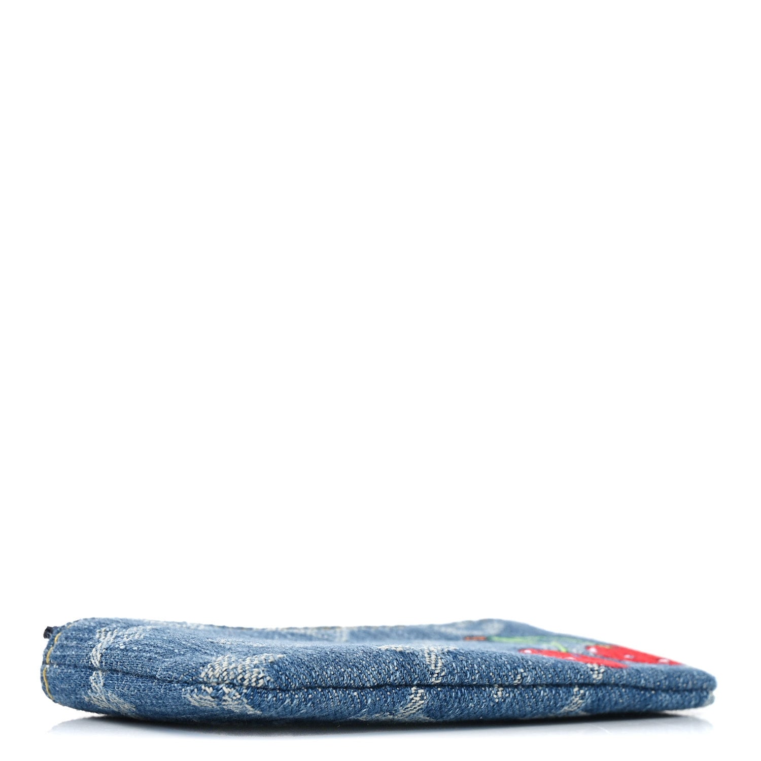 Louis Vuitton LV X TM Monogram Denim Cerises Key Pouch Blue