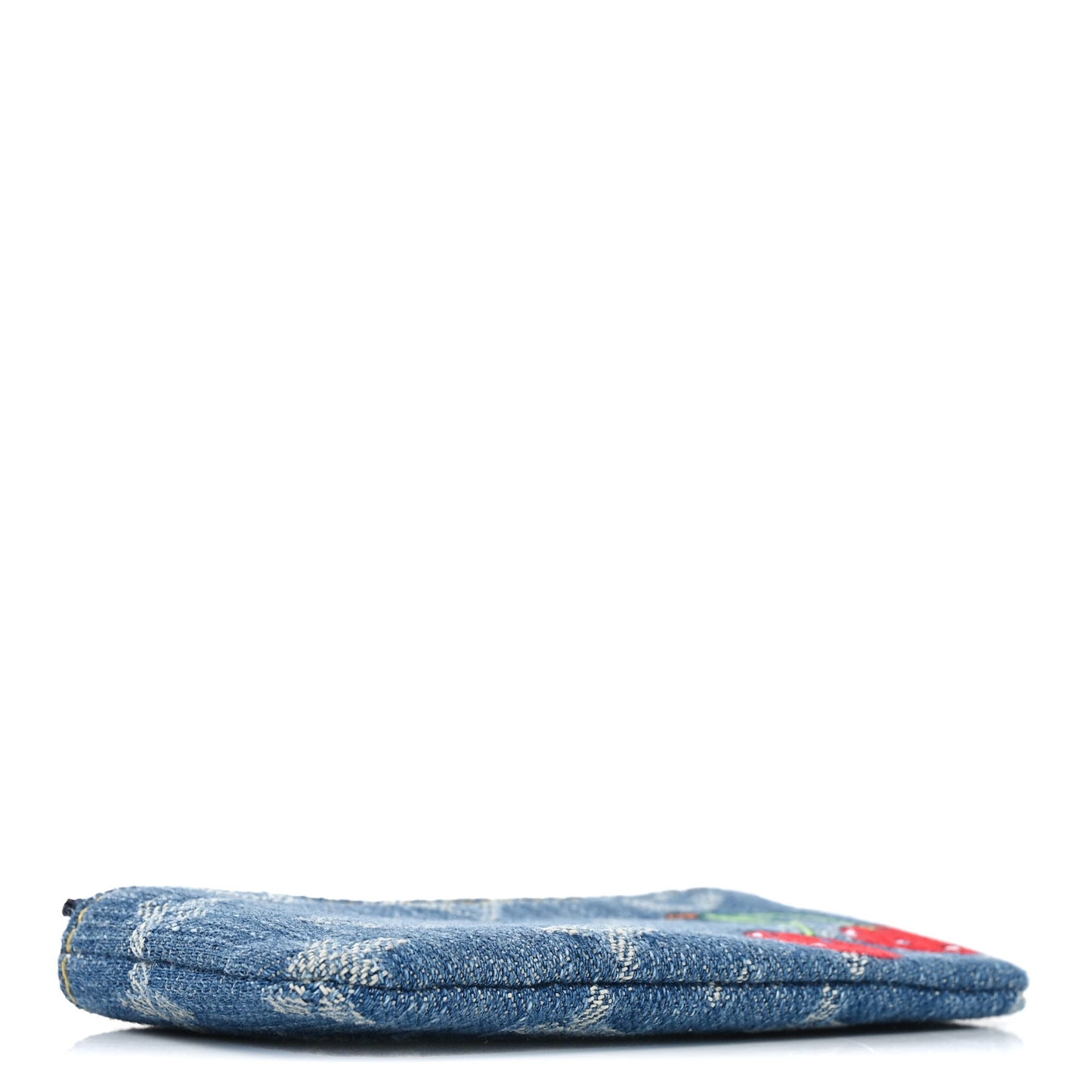 LV X TM Monogram Denim Cerises Key Pouch Blue