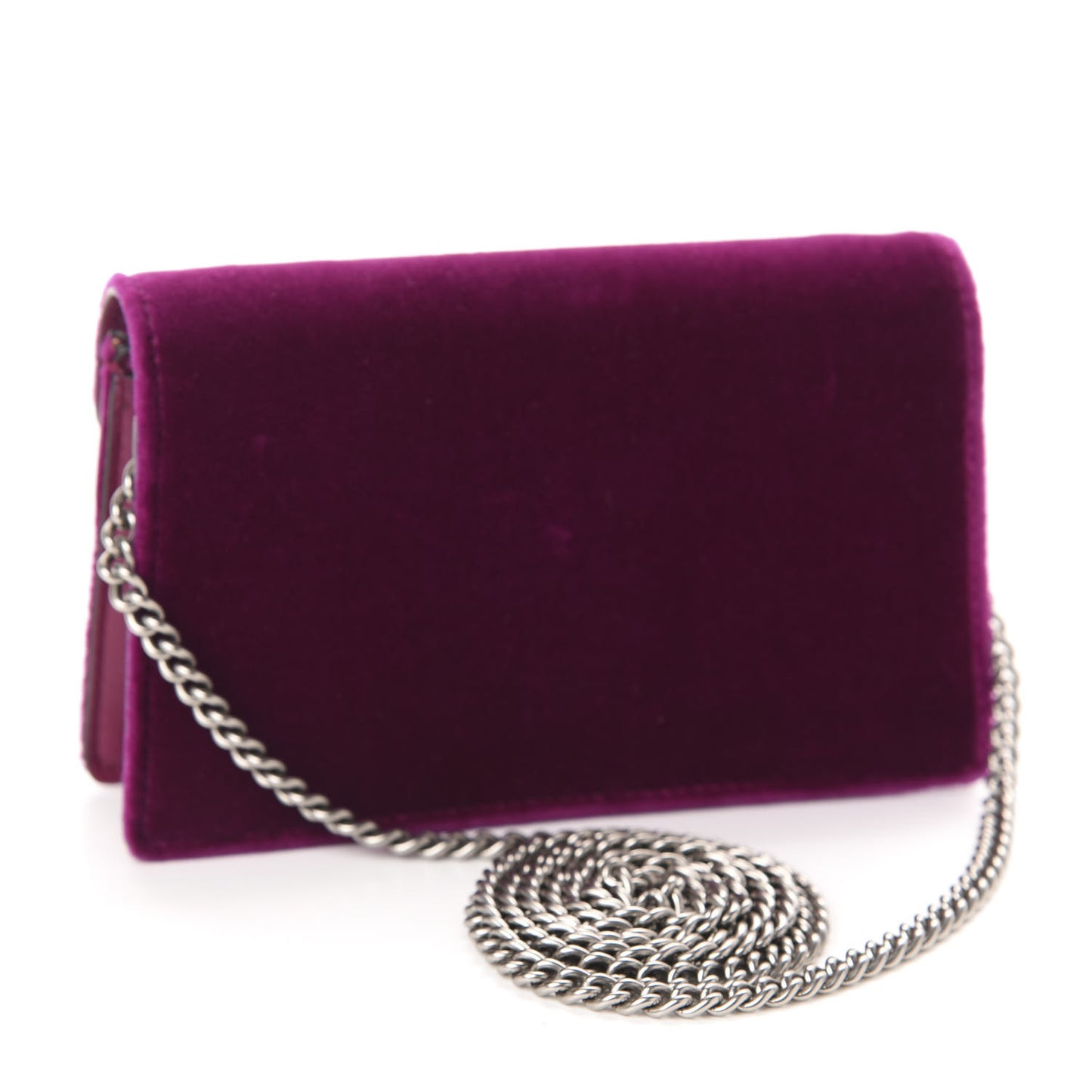 Velvet Super Mini Dionysus Shoulder Bag Fuchsia Violet Cyclamen
