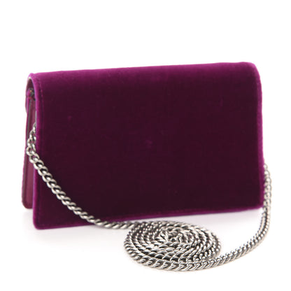 Gucci Velvet Super Mini Dionysus Shoulder Bag Fuchsia Violet Cyclamen 3 of 9