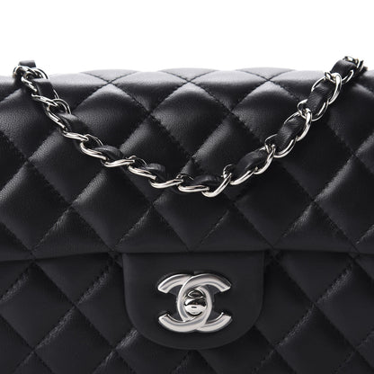 Chanel Lambskin Quilted Mini Rectangular Flap Black 10 of 11