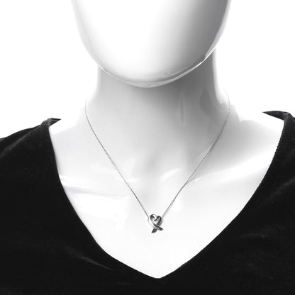 Tiffany Sterling Silver Small Paloma Picasso Loving Heart Pendant Necklace 2 of 5