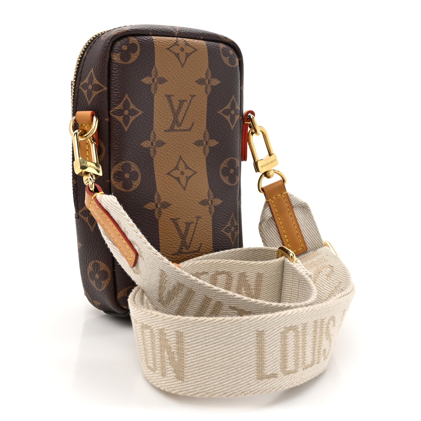 X NIGO Reverse Monogram Flat Double Phone Pouch