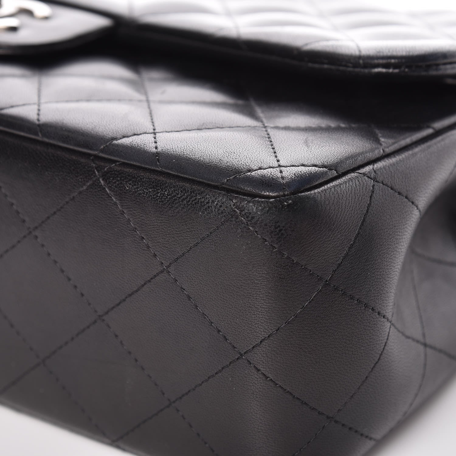 Chanel Lambskin Quilted Jumbo Double Flap Black 9 of 16