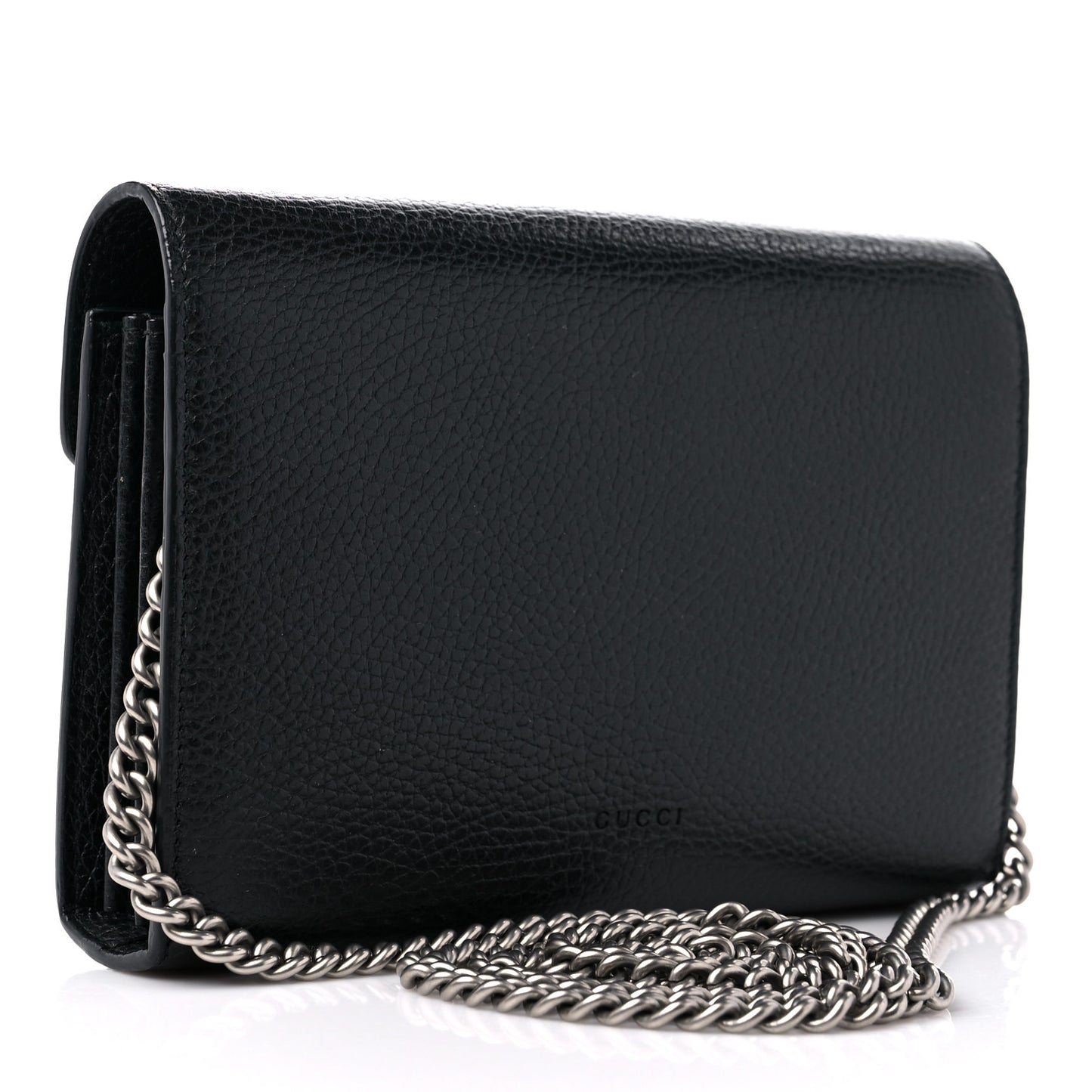 Calfskin Mini Dionysus Chain Wallet Black