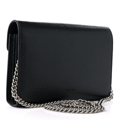 Gucci Calfskin Mini Dionysus Chain Wallet Black 3 of 12