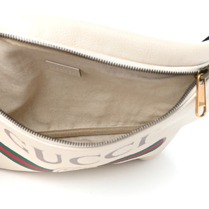Gucci Grained Calfskin Logo Belt Bag White 5 of 9