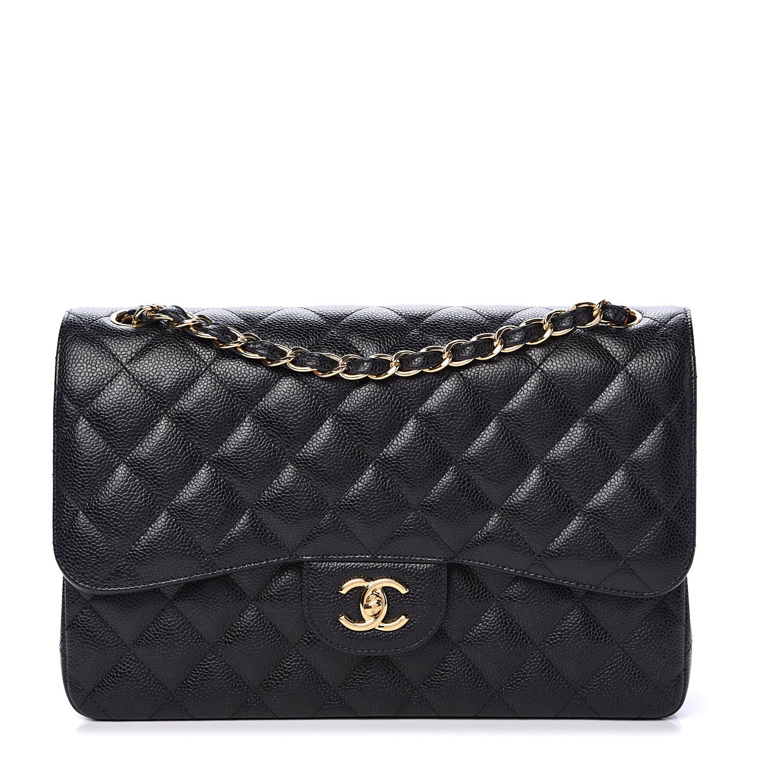 Chanel Caviar Quilted Jumbo Double Flap Black 1 of 10