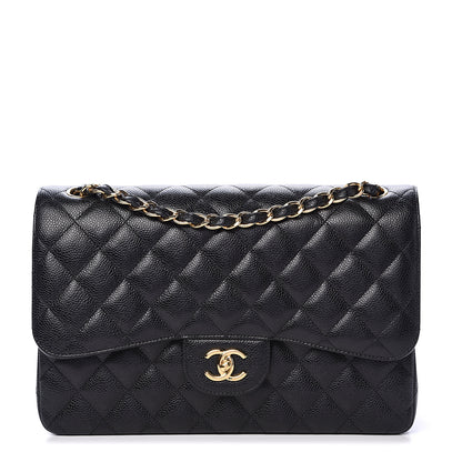 Chanel Caviar Quilted Jumbo Double Flap Black 1 of 10