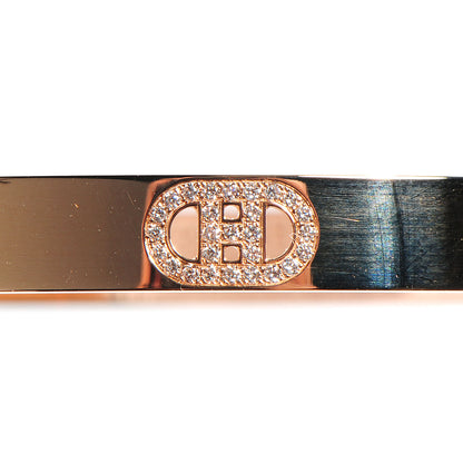 Hermes 18K Rose Gold Diamond PM H D'Ancre Bracelet SH 4 of 5