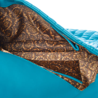 Versace Nappa Barocco Quilted Vanitas Medea Shoulder Bag Blue 5 of 7