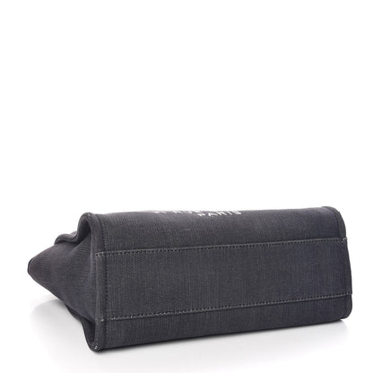 Chanel Canvas Small Deauville Tote Dark Blue 4 of 14