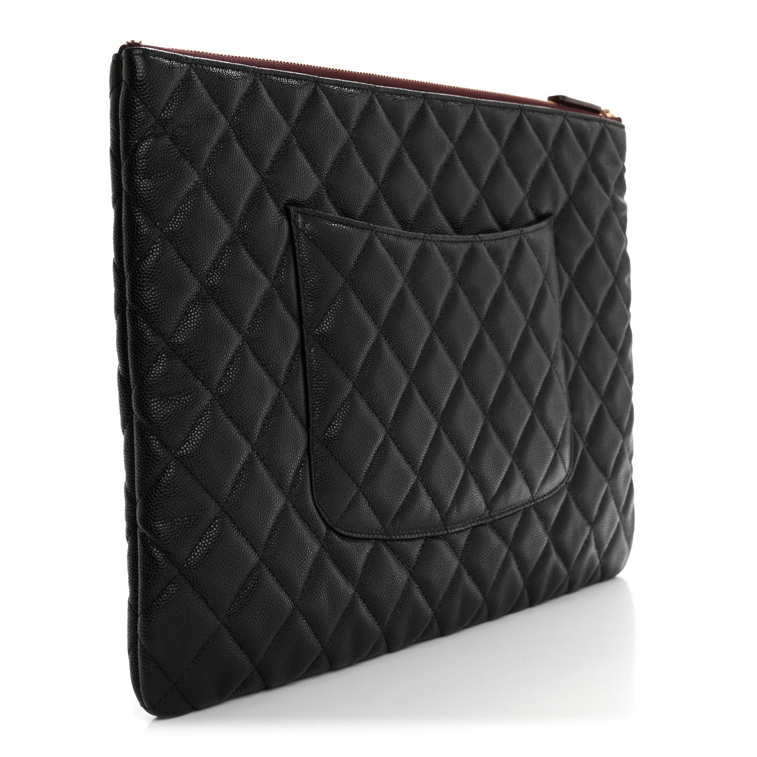 Chanel Caviar Quilted Large Cosmetic Case Black 3 of 7