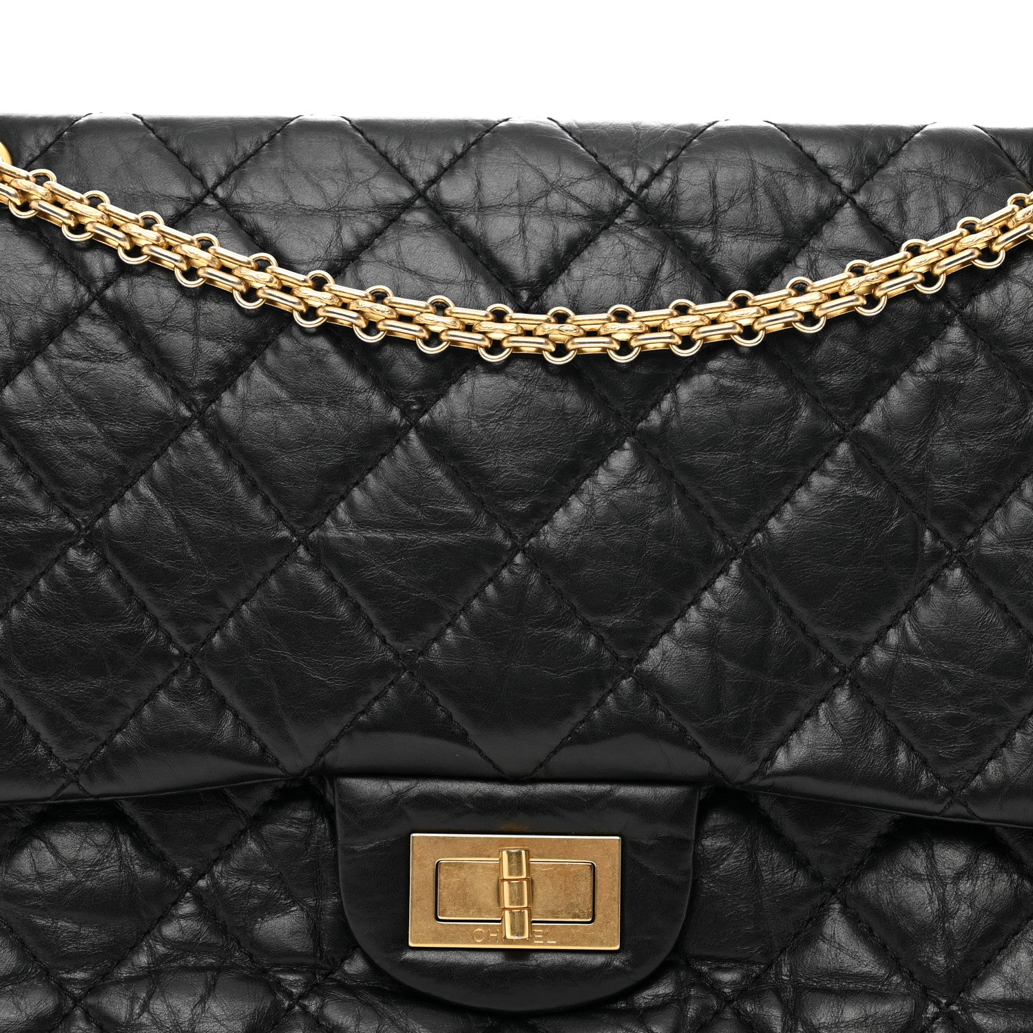 Chanel Aged Calfskin Quilted 2.55 Reissue 227 Flap Black 8 of 11