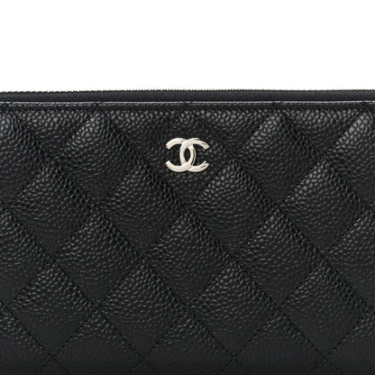 Chanel Caviar Quilted Large Gusset Zip Around Wallet Black 9 of 12