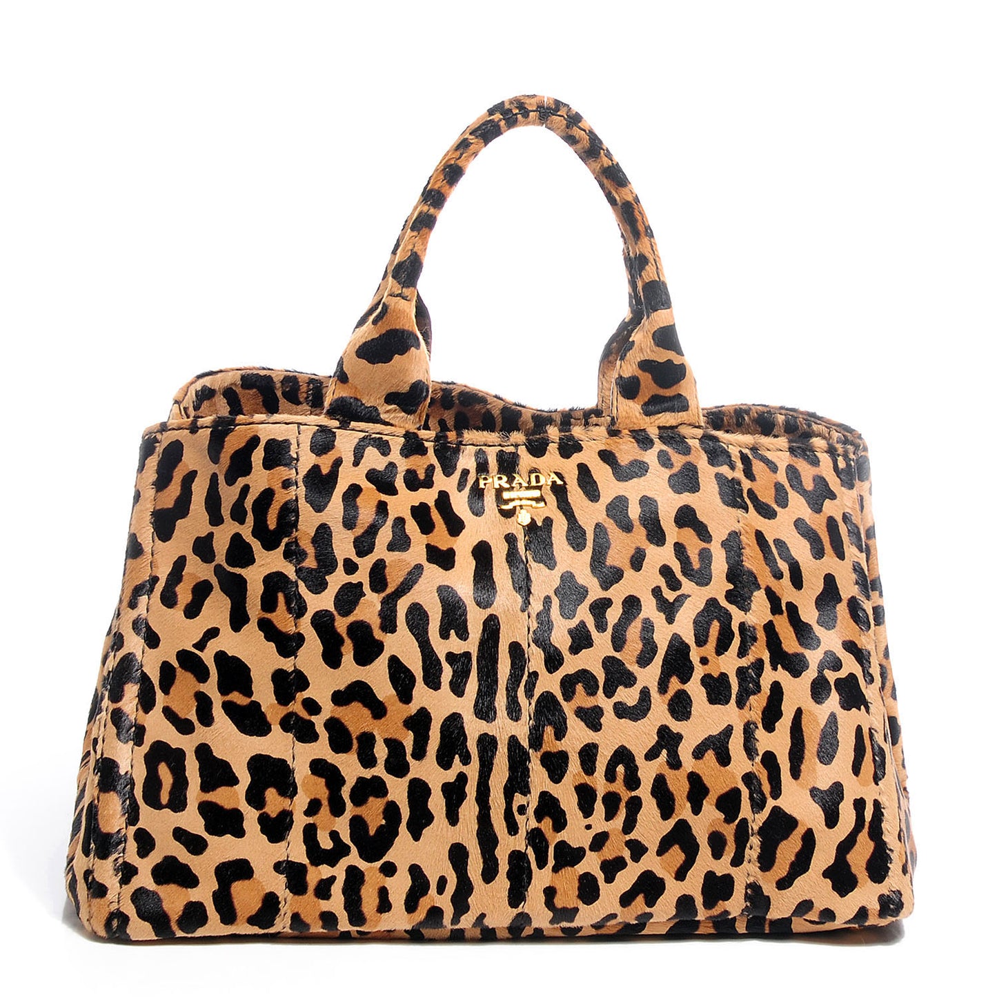 Calf Hair Leopard Print Shopping Tote