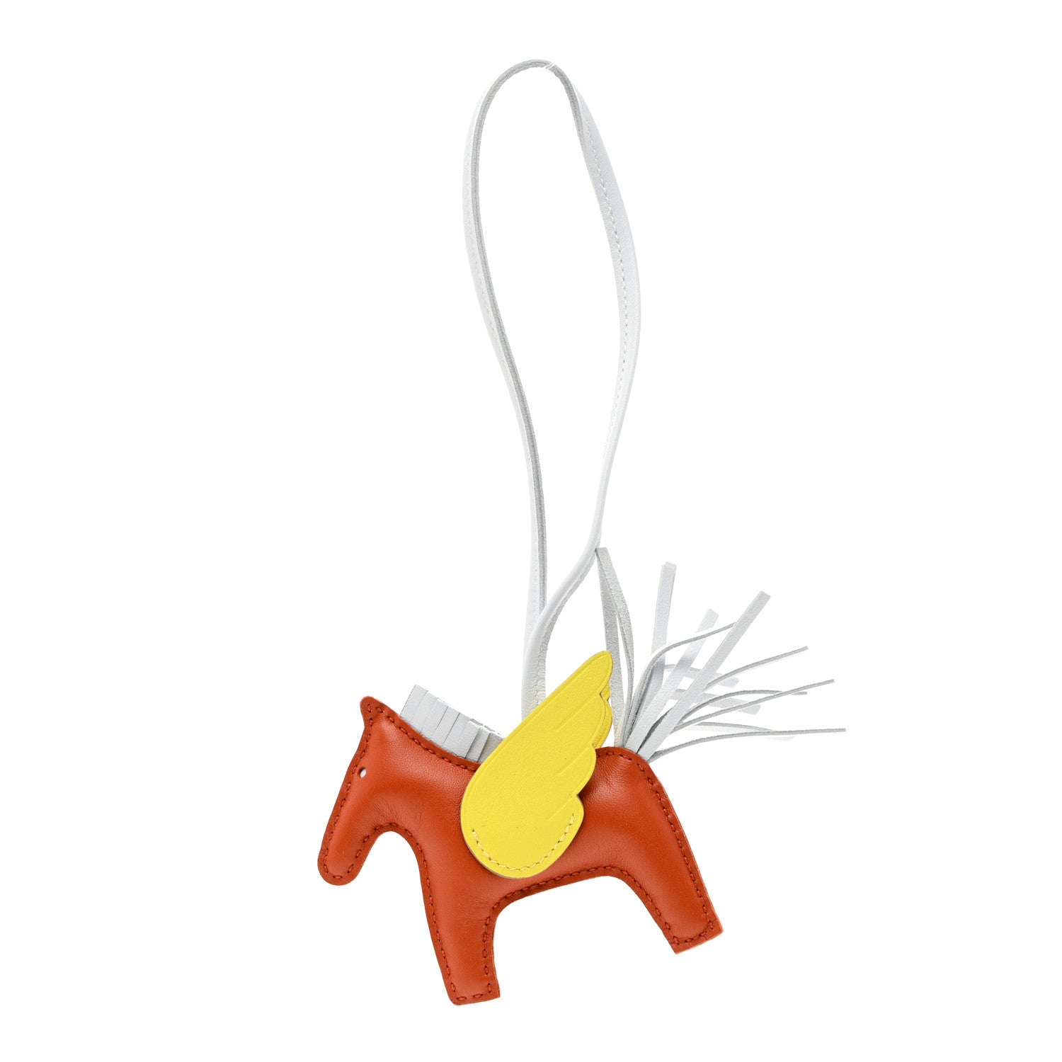 Hermes Milo Lambskin Grigri Rodeo Pegase Horse Bag Charm PM 1 of 5
