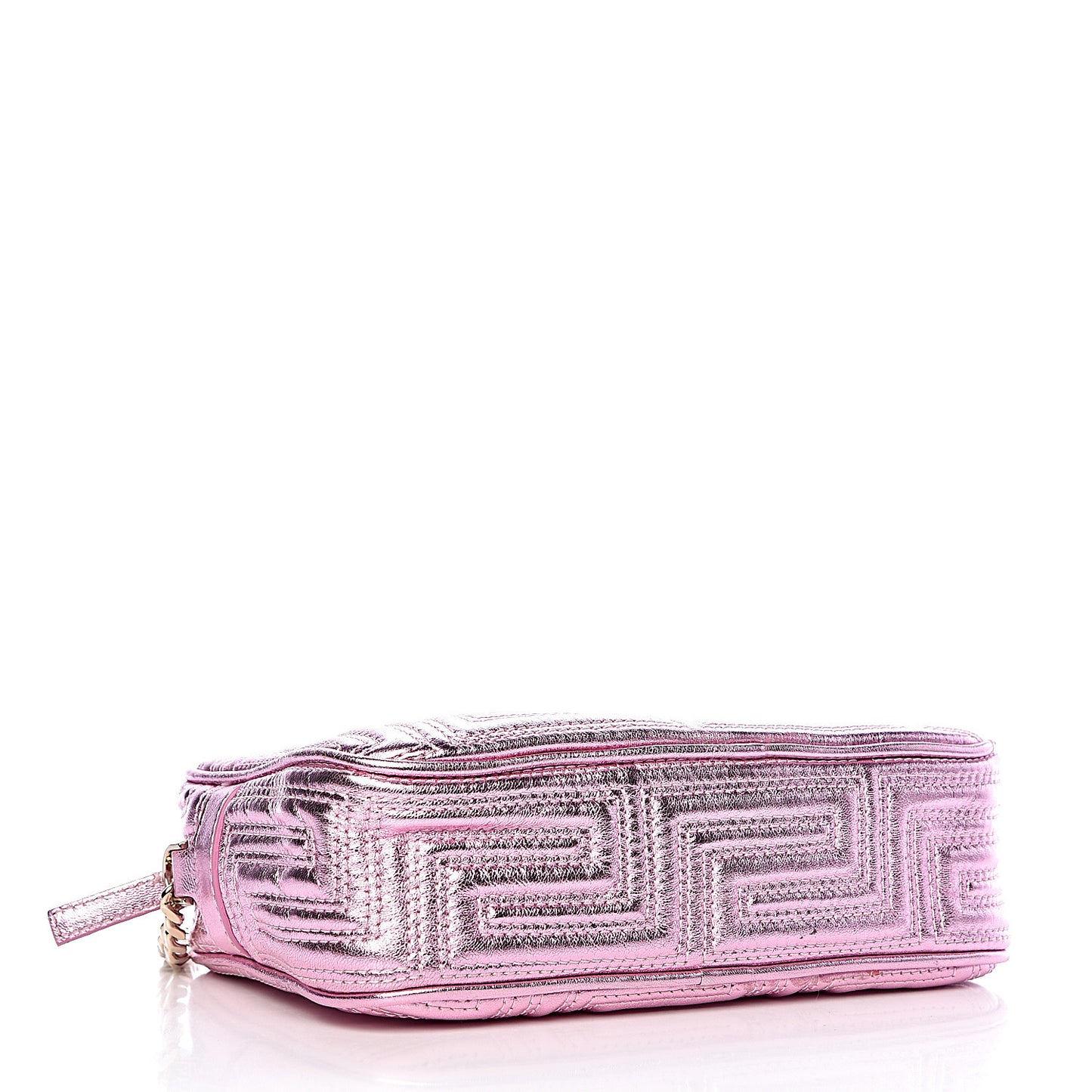Metallic Nappa Quilted Icon Camera Bag Rosa