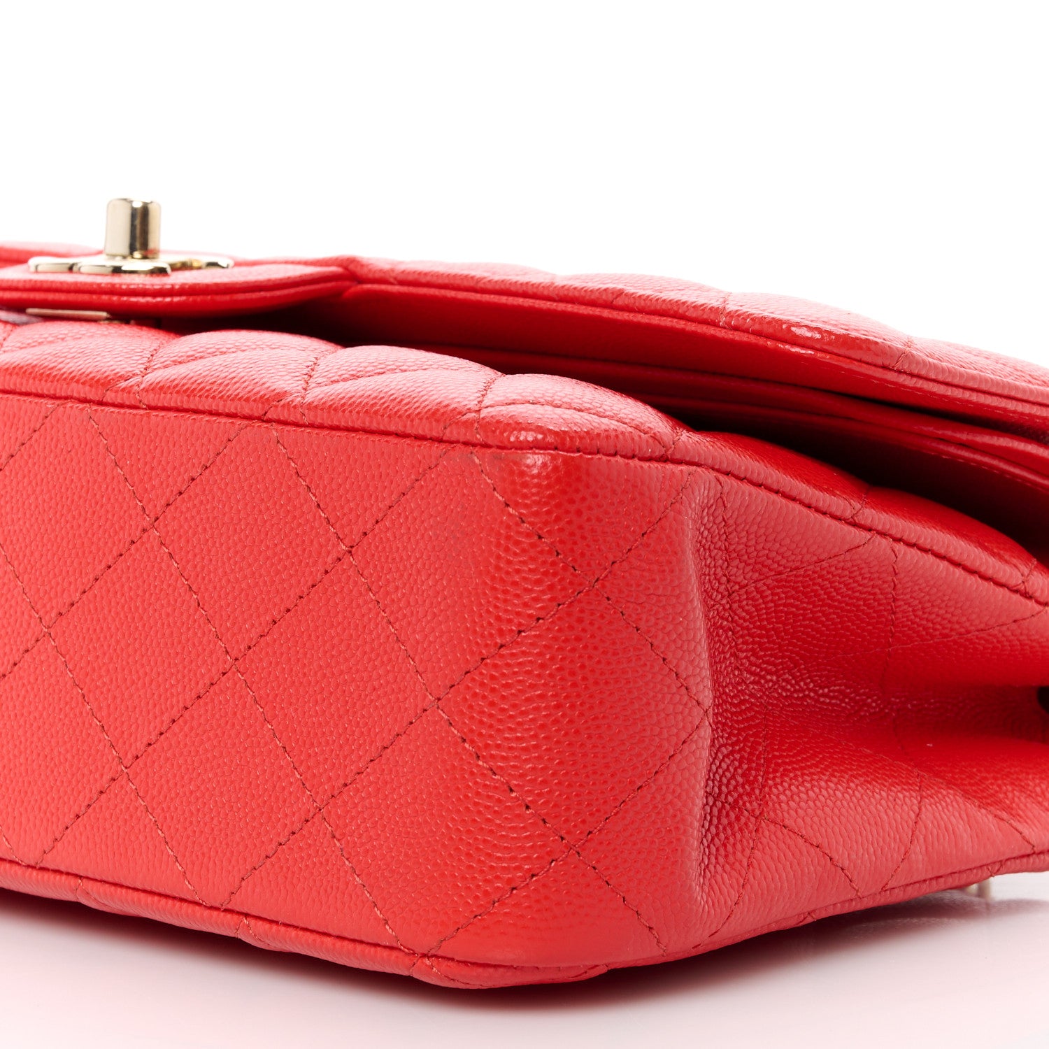 Chanel Caviar Quilted Medium Double Flap Red 11 of 12