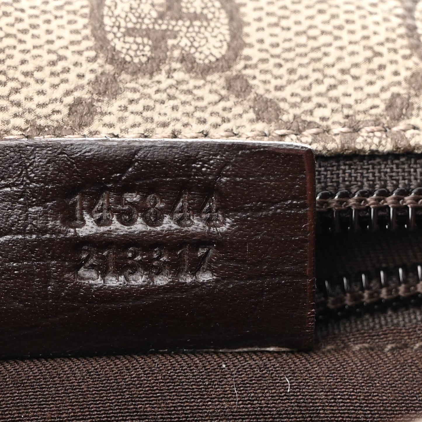GG Plus Monogram Web Medium Flap Messenger Beige Dark Brown