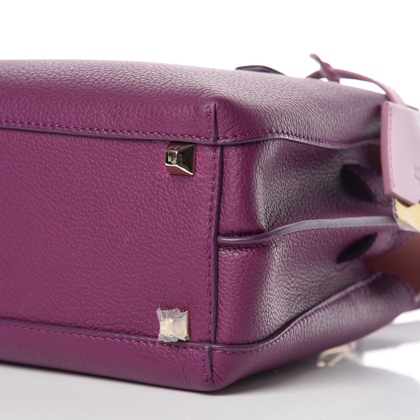 Grained Calfskin Mini Milla Tote Purple