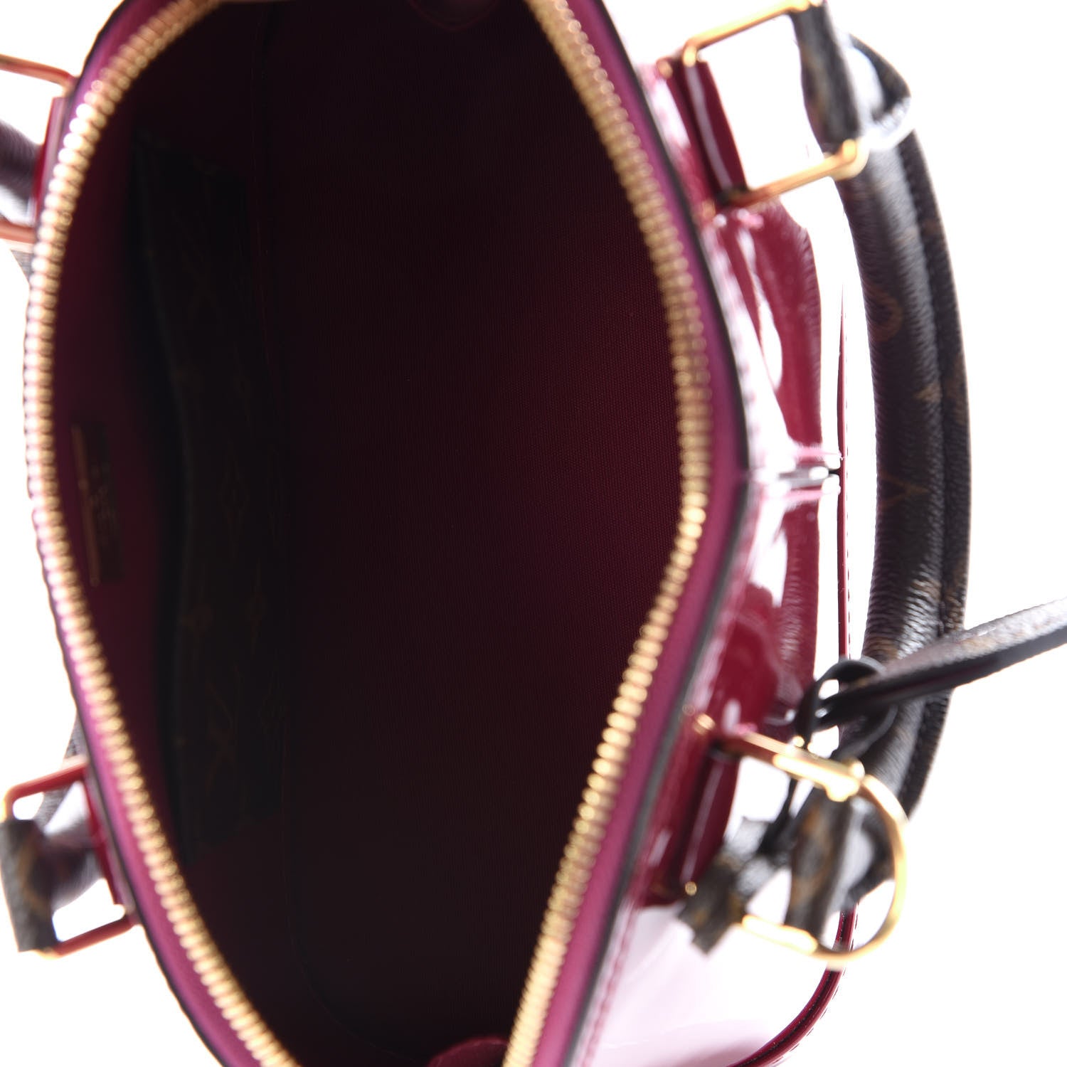 Louis Vuitton Patent Monogram Alma BB Magenta 4 of 13