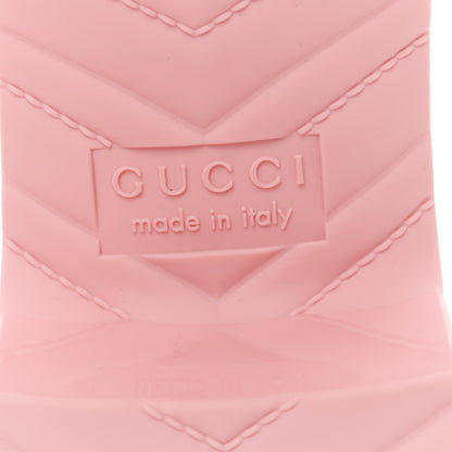 Gucci Rubber Gucci Logo Womens Platform 20/60mm Slide Sandals 36 Wild Rose 8 of 10