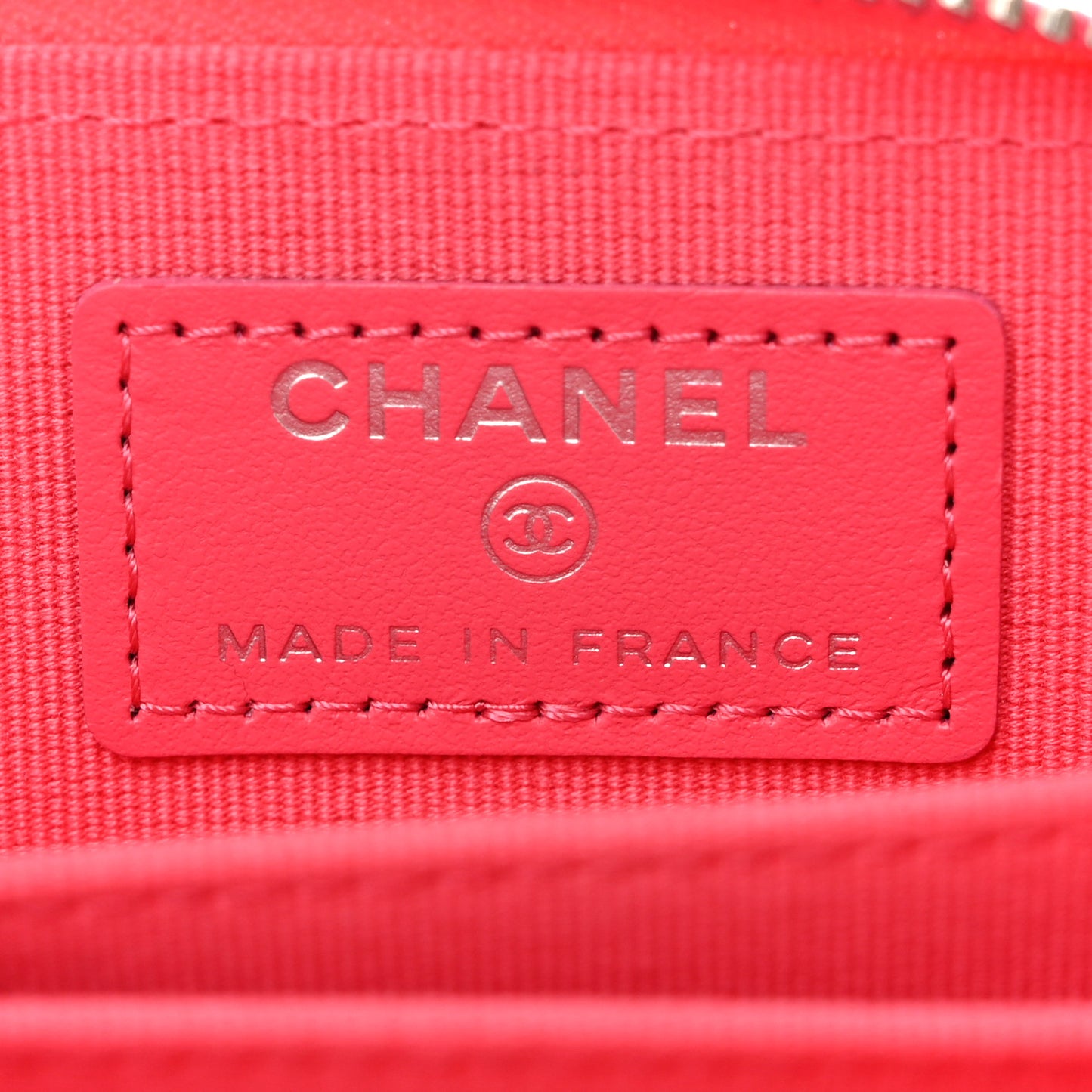 Caviar Quilted Zip Coin Purse Fuchsia