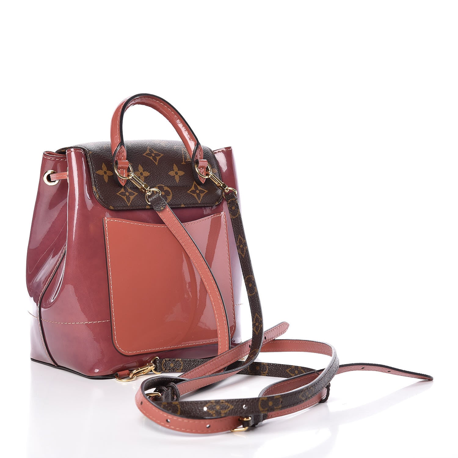 Louis Vuitton Patent Monogram Hot Springs Backpack Vieux Rose 3 of 16