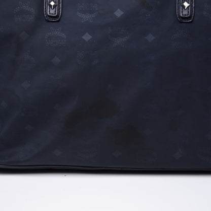MCM Nylon Monogram Medium Dieter Shopper Tote Navy 10 of 14