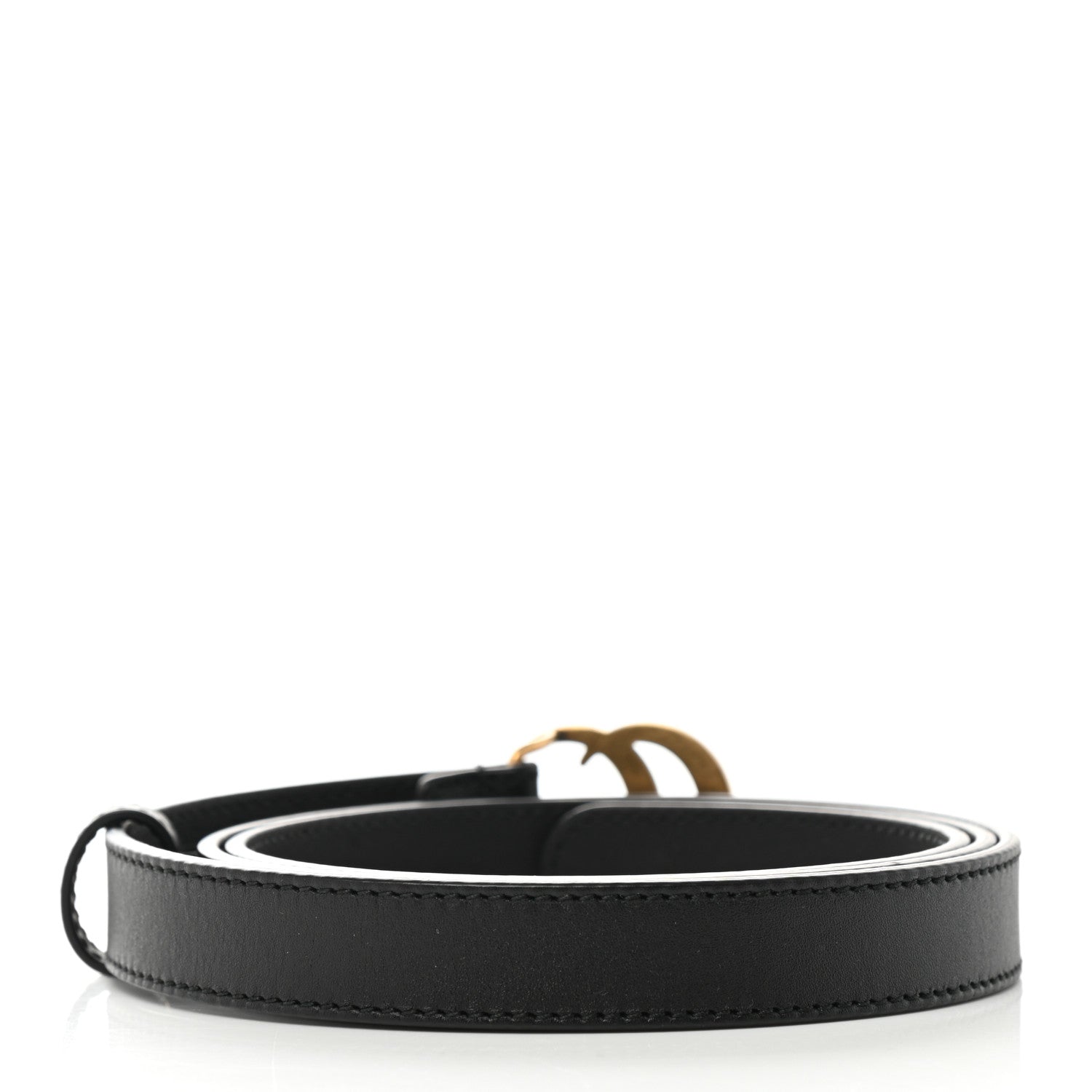 Gucci Calfskin Double G 20mm Belt 95 38 Black 2 of 6