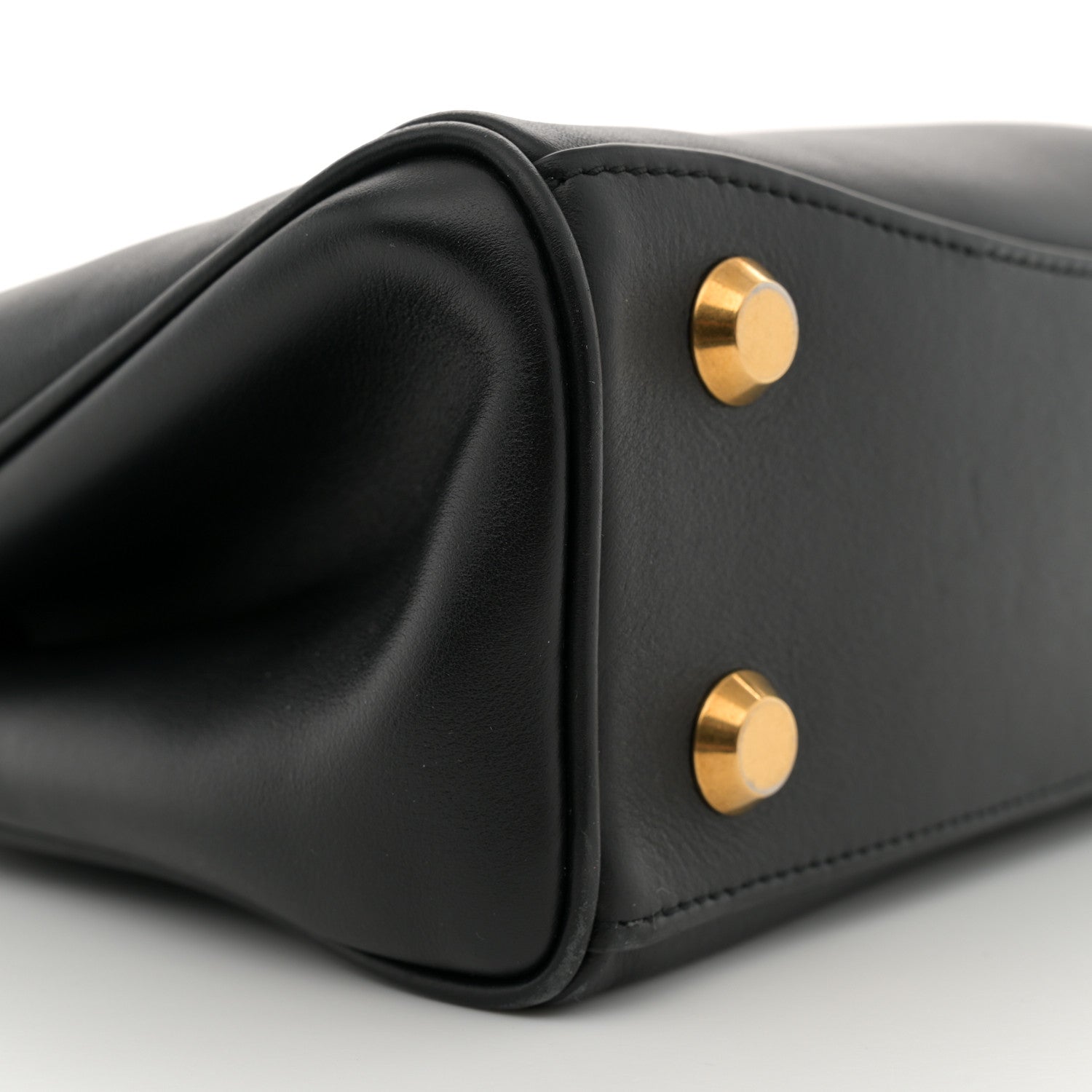 Balenciaga Natural Smooth Calfskin Mini Rodeo Top Handle Handbag Black 9 of 12