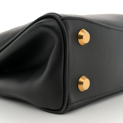 Balenciaga Natural Smooth Calfskin Mini Rodeo Top Handle Handbag Black 9 of 12