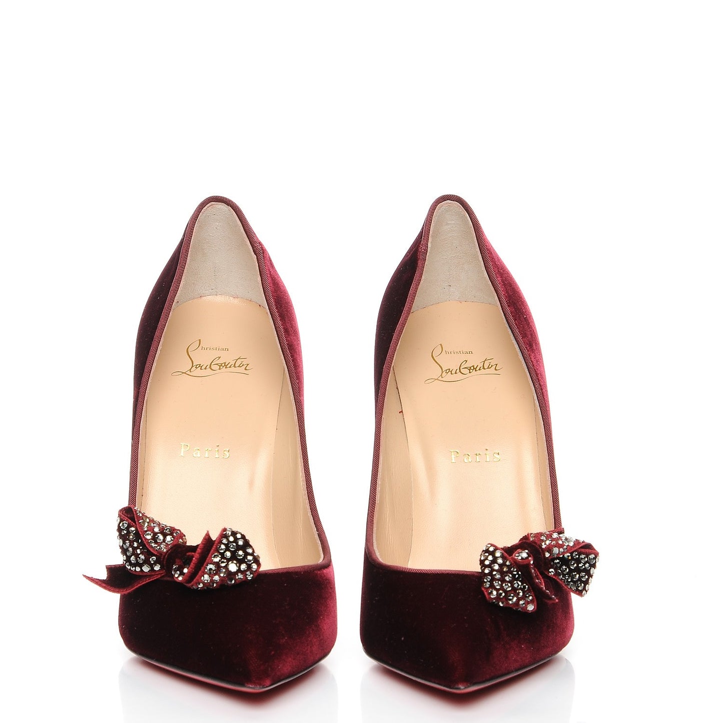 Velvet Madame Menule Bow 100 Pumps 39 Burgundy