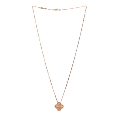 Van Cleef & Arpels 18K Rose Gold Vintage Alhambra Pendant Necklace 3 of 6