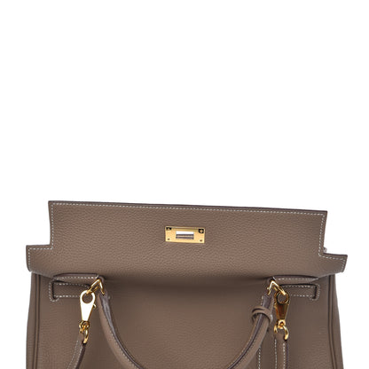 Hermes Togo Kelly Retourne 32 Etoupe 13 of 30