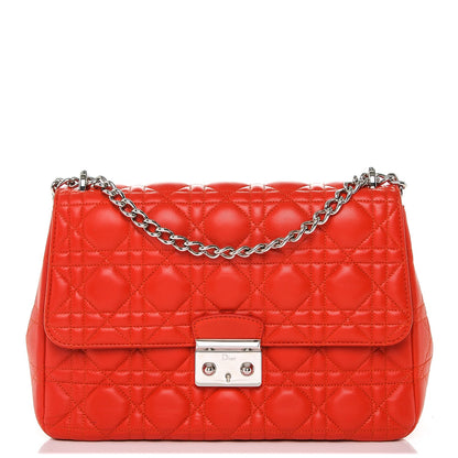Christian Dior Lambskin Cannage Large Miss Dior Flap Vermillion 1 of 6