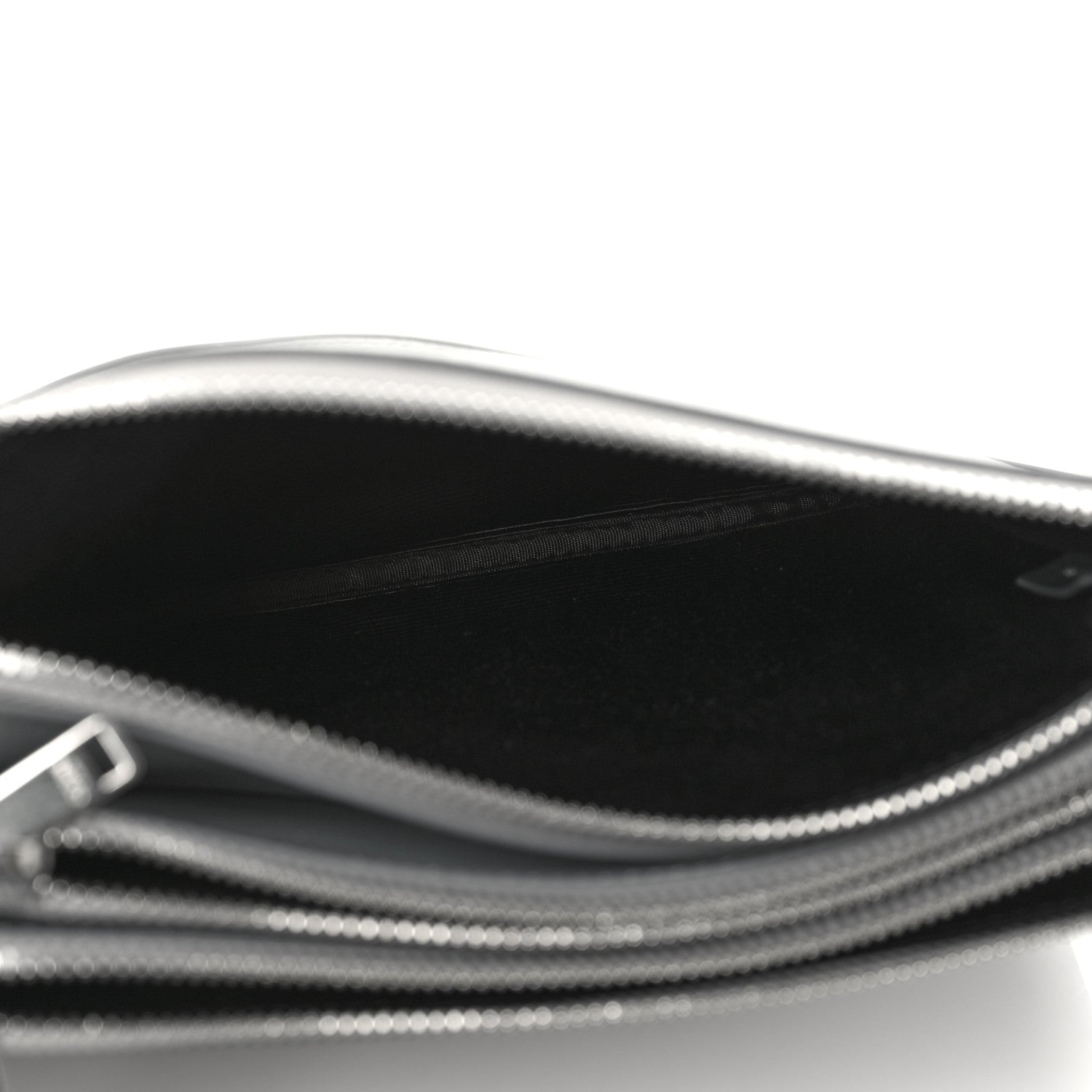 Celine Metallic Lambskin Small Trio Crossbody Bag Silver 4 of 9